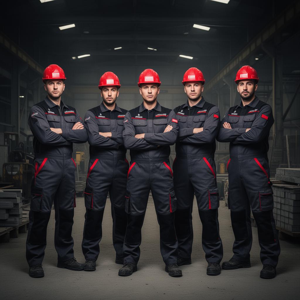 Team aziendale vestito con workwear Spanulab personalizzato